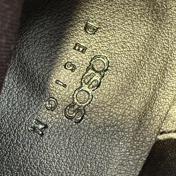 ASOS Design Black Region Suede Mid-Heel Platform Boots Women's Size 8 - Picture 12 of 12